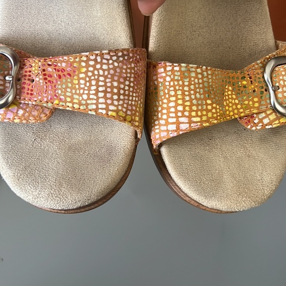 Dansko Sophie slide stain glass size 40 adjustable holographic sandal. - Picture 8 of 15